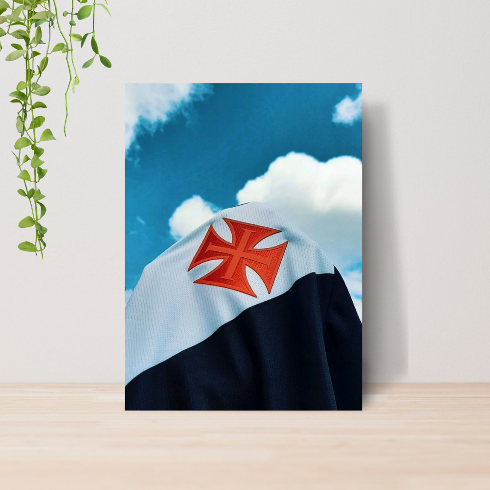 Quadro Decorativo Vasco Da Gama Time Futebol Escudo 04 | Placa 20x28