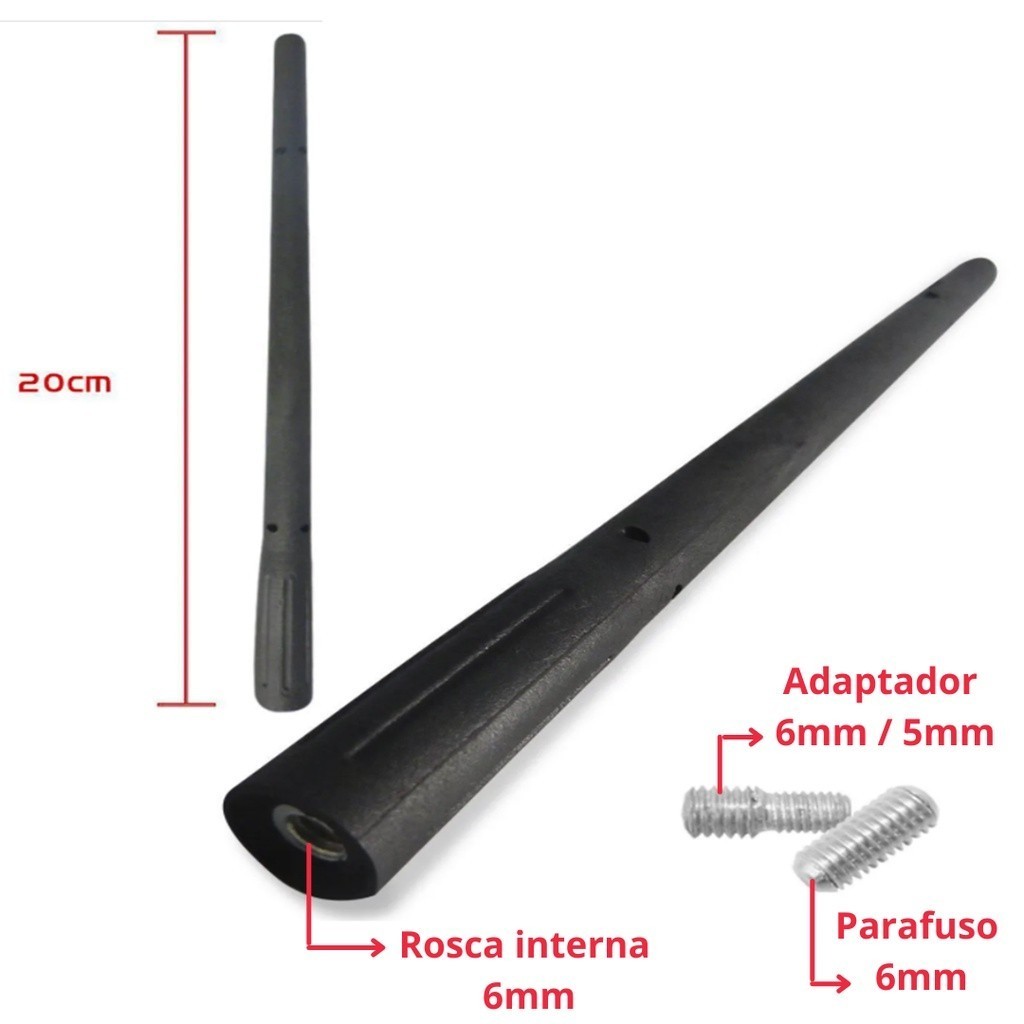 Antena Haste Teto Gol G7 Golf Novo Polo Virtus