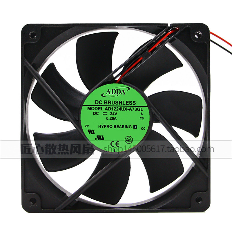 Original ADDA AD1224UX-A73GL 24V 0.25A 12025 12CM Ventilador inversor de 3 fios