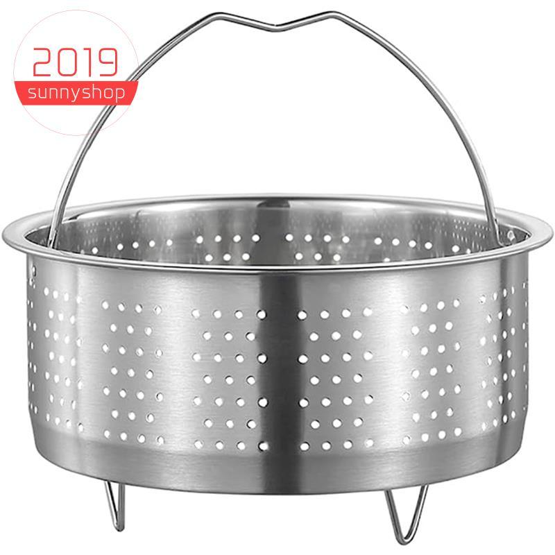 [Bestseller S] 1 Peça Cesta De Vapor De Aço Inoxidável Inserção Metal Rack Legumes Frutas Coador Com Alça Prata