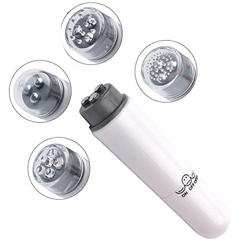 Massageador Elétrico Portátil de 4 Cabeças para Olhos, Mini Dispositivo de Massagem Elétrica para Olheiras, Vibração Fin