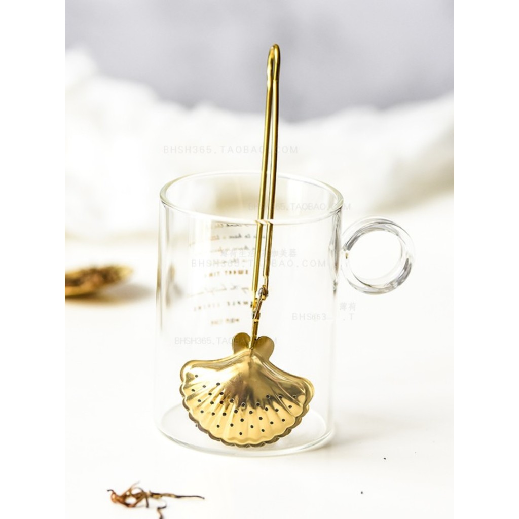 Criativo de aço inoxidável filtro de chá dourado escudo clipe de chá inglês chá da tarde preto clipe de chá filtro chá f