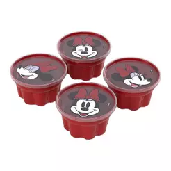 Kit Minnie 4 Potes Forma Gelatina Sobremesa Plasútil