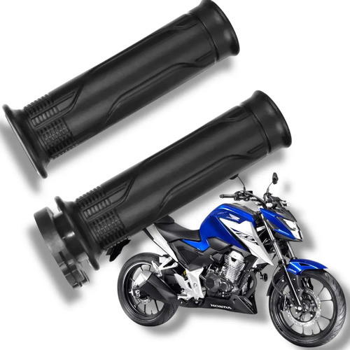 Manopla Com Roldana Honda Cb 300f Twister 2026 Preto