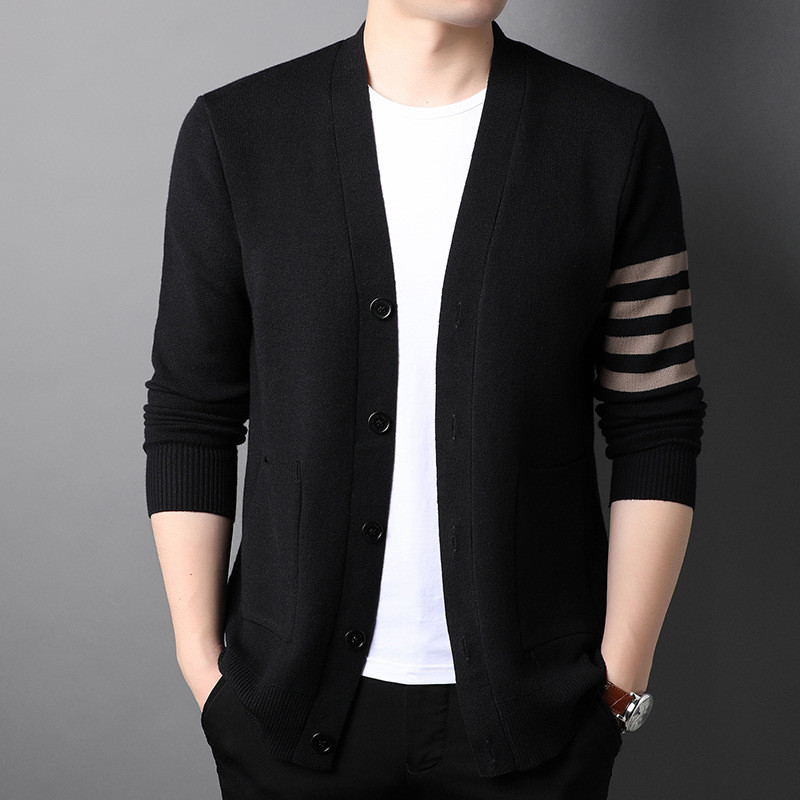 2025 primavera outono inverno novo estilo roupas masculinas primavera Festival ano novo roupas malhas negócios masculino
