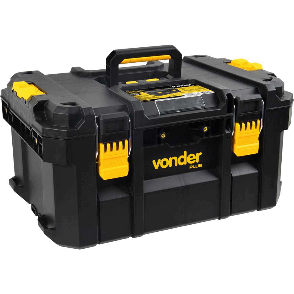 Caixa Plástica Organizadora Ferramentas Vonder CPV 920 Plus Plástico Resistente Alça Emborrachada