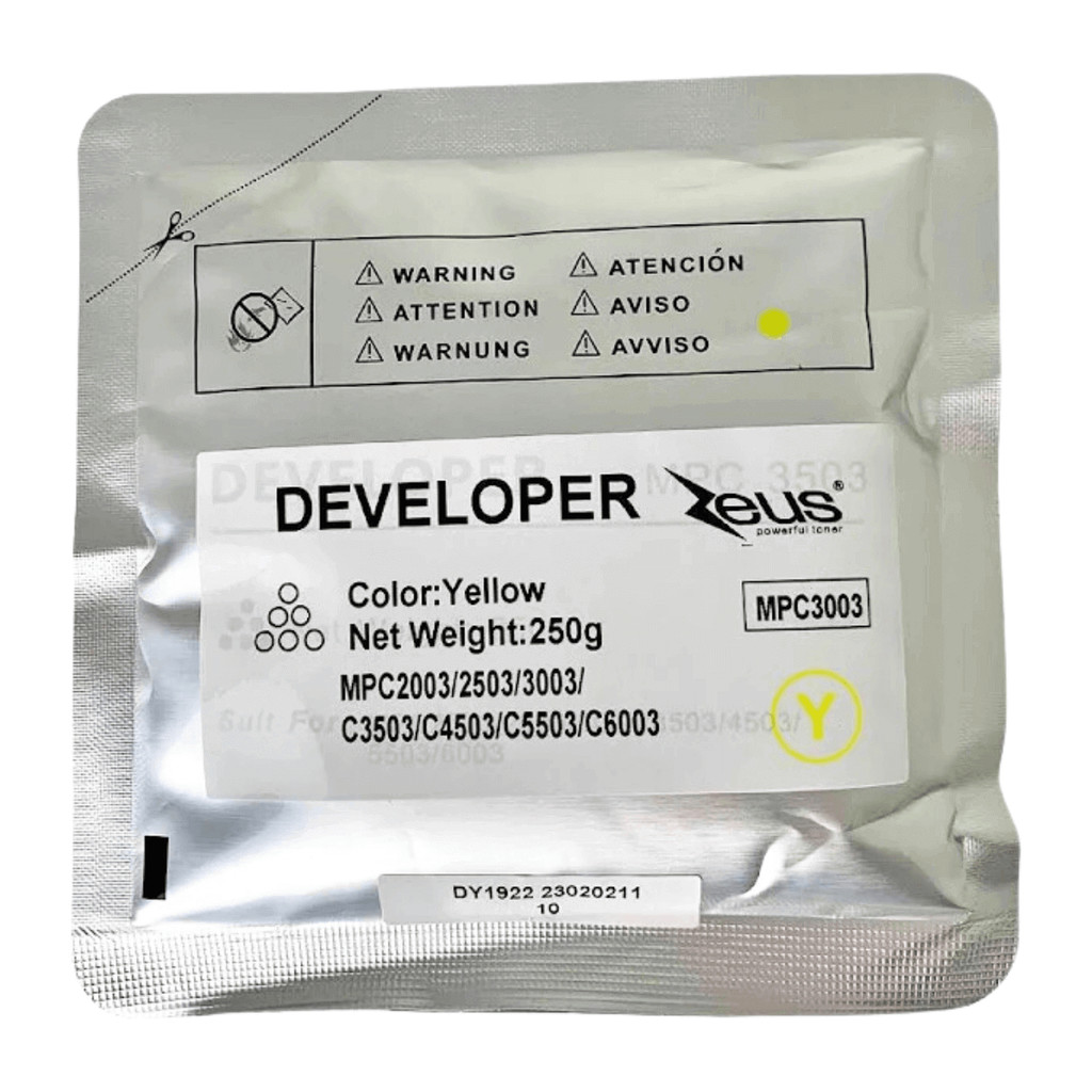 Revelador Developer Amarelo Para Mpc3003 Mpc3503 Mpc4003 Mpc4503 Mpc5003 Mpc5503