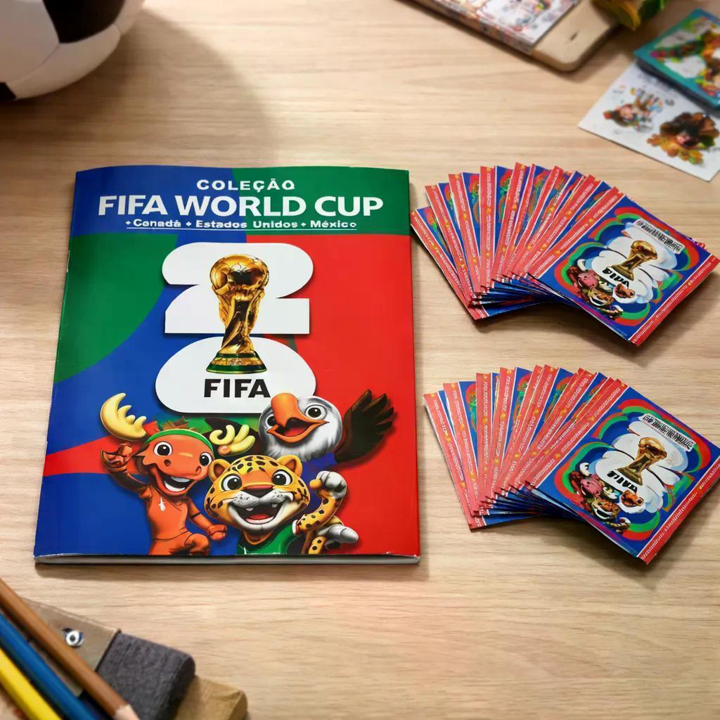Álbum Copa do Mundo 2026 / 50 Figurinhas Colecionável Não Oficial 48 Seleções Estilo FIFA