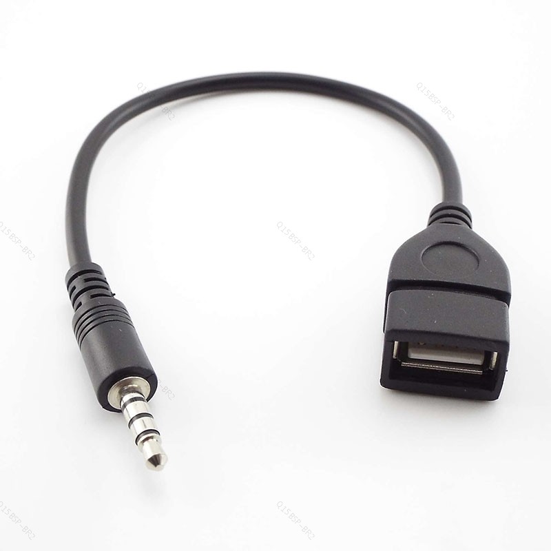 3.5mm jack Macho Para USb Fêmea 3.5 Conversor Fone De Ouvido Cabo Áudio Adaptador Conector mp3 4 Telefone pc BR15B2