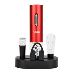 Kit Abridor Elétrico de Vinho Portátil Joog Jg-ew2 Led Vermelho