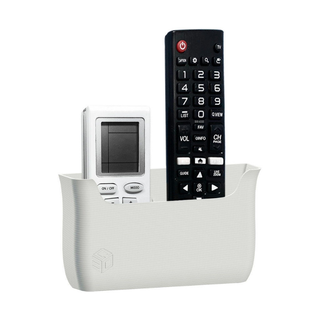 Suporte de parede porta 2 controles Remoto Universal Duplo Ar Tv Ventilador Concept 3D Print C3D
