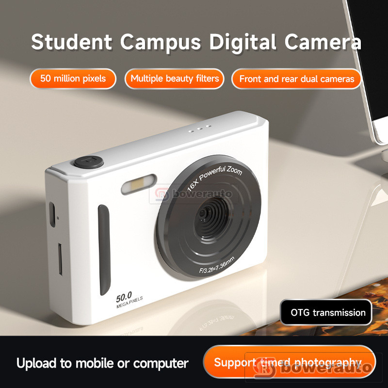 Câmera Estudante Ccd Câmera Digital Campus HD Dupla Câmera Frontal e Traseira Câmera Retrô Portátil Viagem B3m26