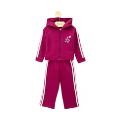 Conjunto Menina Jaqueta c/ Capuz e Calça Moletom Escrita - Angerô
