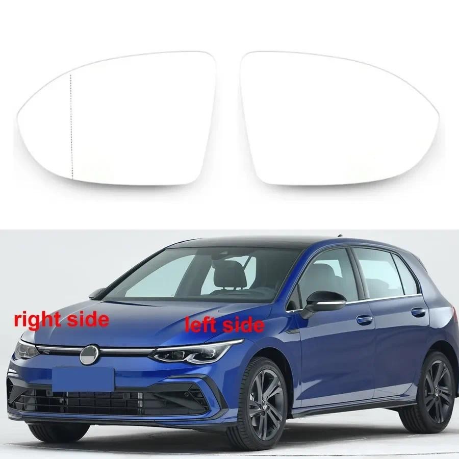 Para Volkswagen VW Golf 8 2021 2022 Espelhos Laterais Do Carro Lentes Porta Asa Espelho Retrovisor Lente De Vidro Aqueci