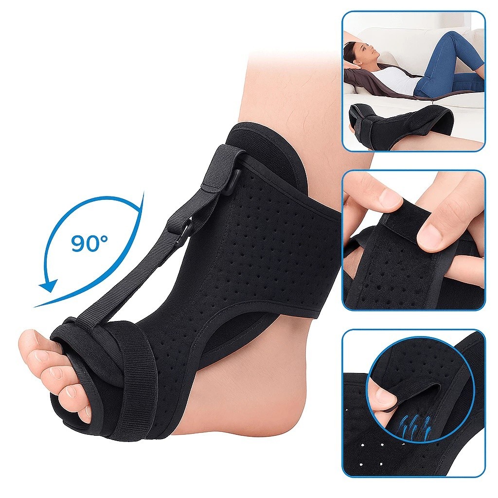 Órtese Para Pé Caído E Tornozelo | Tala Tratamento Fascite Plantar Fisioterapia Esporão De Calcanhar