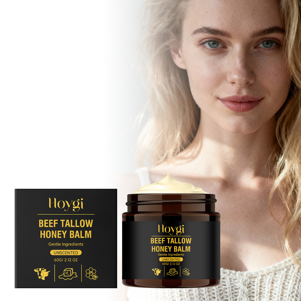 Creme Hidratante de Banha e Mel Com Cera de Abelha, Azeite, Retinol & Vitaminas para Hidratação Diária Cuidado Suave 60