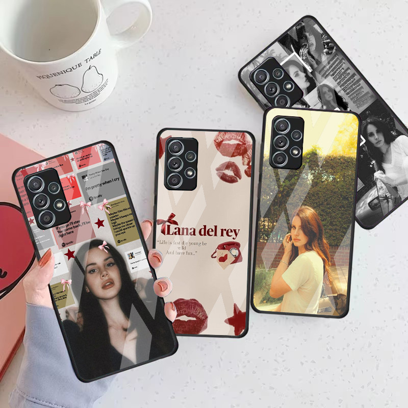 lana del rey 10 Capa De Telefone De Vidro Para Samsung Galaxy A16 A15 A25 A35 A55 A53 A54 A34 A14 A32 A52 4G 5G A56 A54