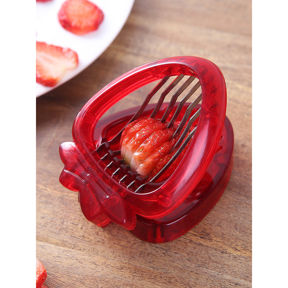 Ferramenta de corte de morango cozinha cozimento dedicado morango corte ferramenta útil bolo prato de frutas faca de con