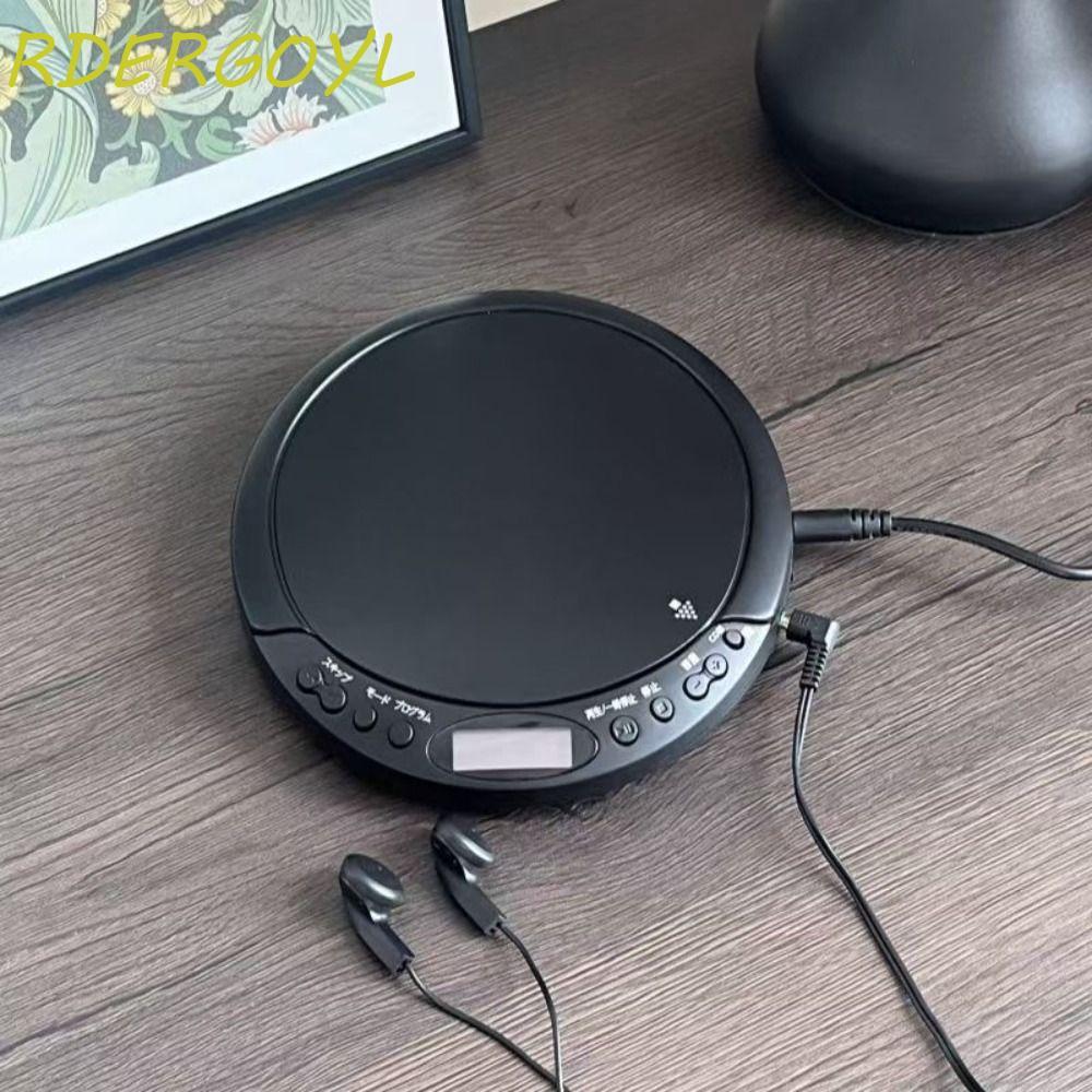 Leitor De CD Portátil RDERGOYL , Reprodutor Bluetooth Com Porta USB De Som De Alta Qualidade De Música Tela LCD