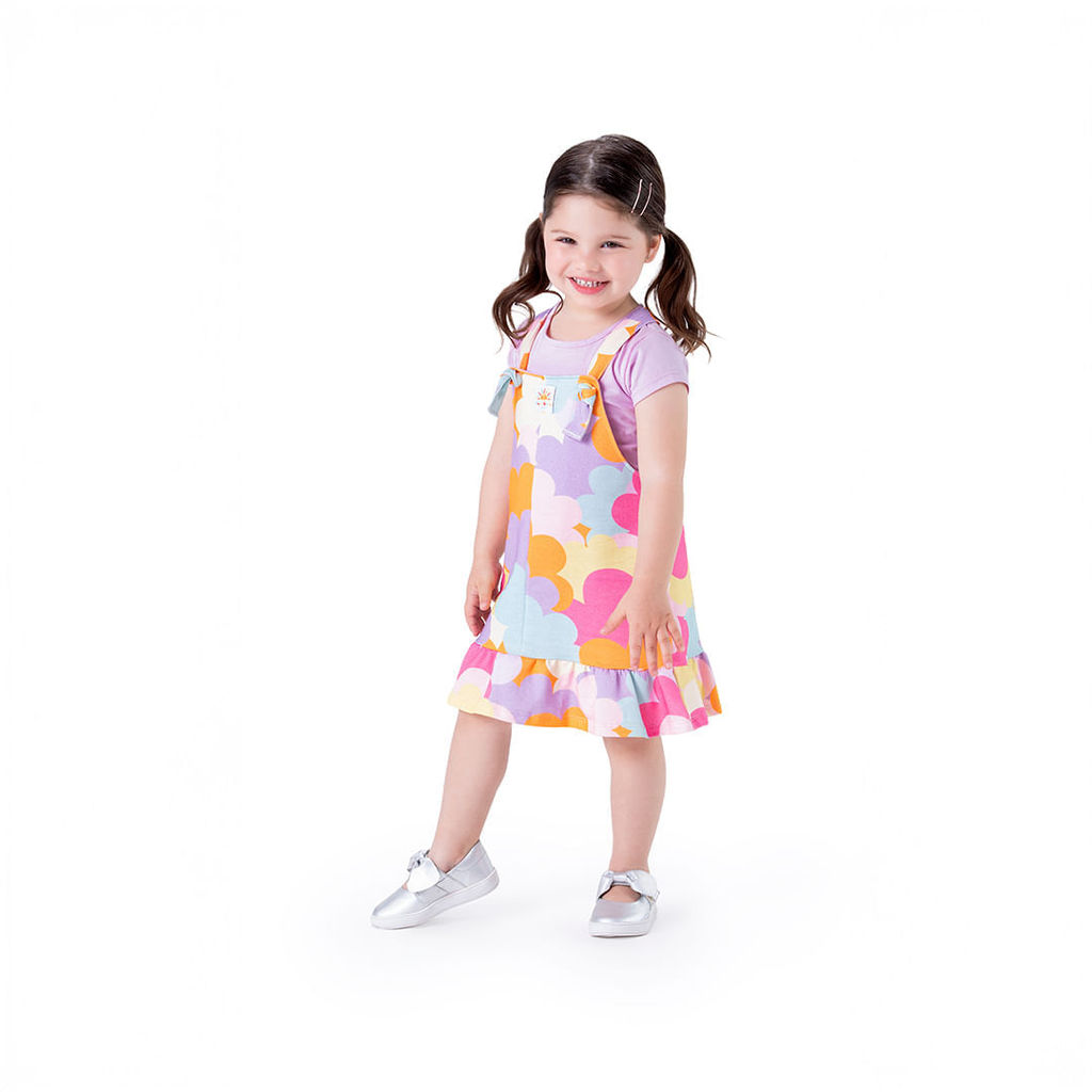 Conjunto Curto Estampado Infantil Menina Marisol