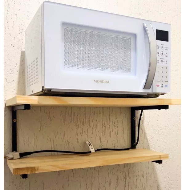 Suporte Microondas Forno Air Frier  impressora Videogame Prateleira Parede Nicho 50cm