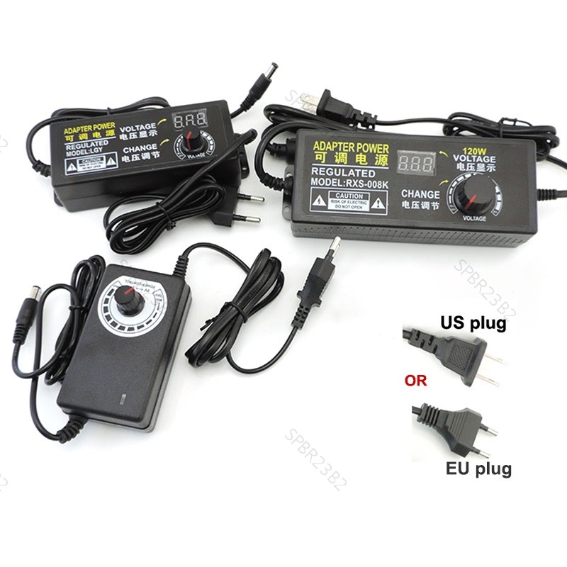 Fonte De Alimentação Ajustável 3V 5V 6V 8v 9V 12V 15V 18V 24V 1A 2A 5A 10A 220v A 12V 24V 12 24 V volt AC DC Adaptador D