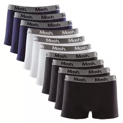 KIT 10 Cuecas Boxer Cotton