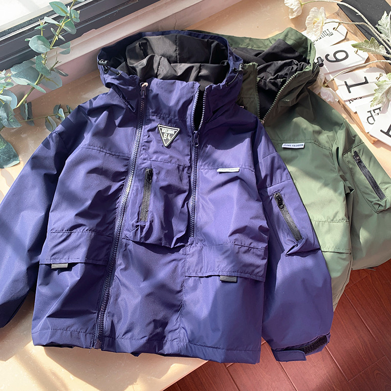 Meninos jaqueta estilo fino comércio exterior crianças roupas primavera outono 2023 estilo crianças camisa com zíper men