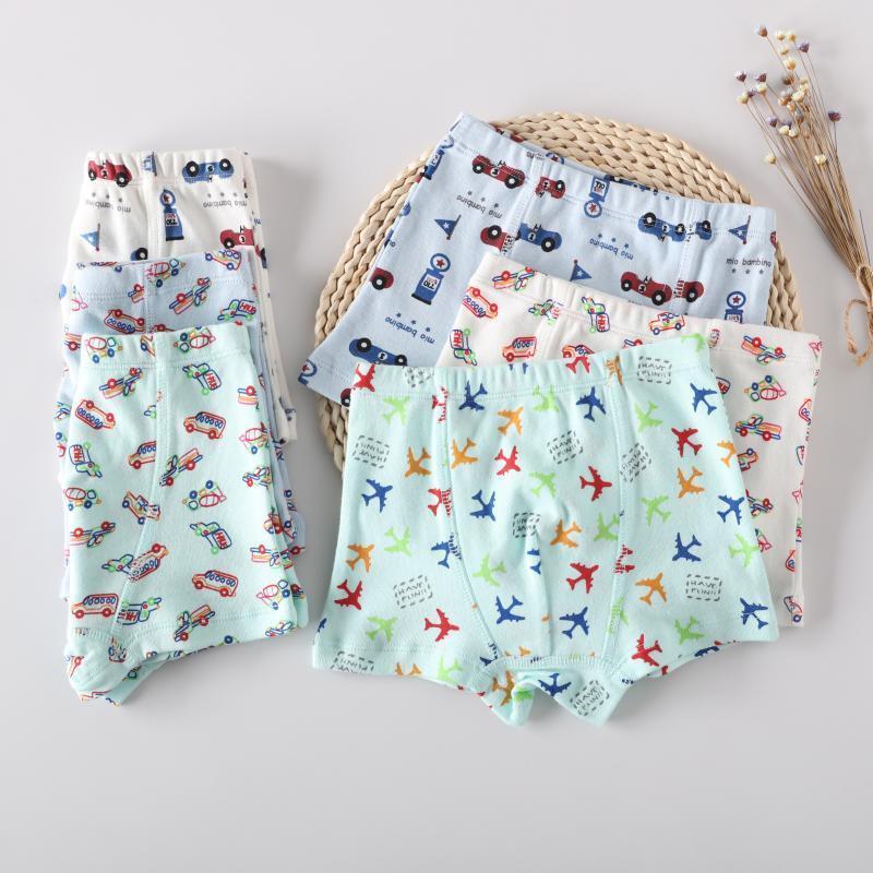 Yunya roupa íntima infantil cueca boxer masculina de algodão puro médio grande cueca boxer infantil de algodão puro calç