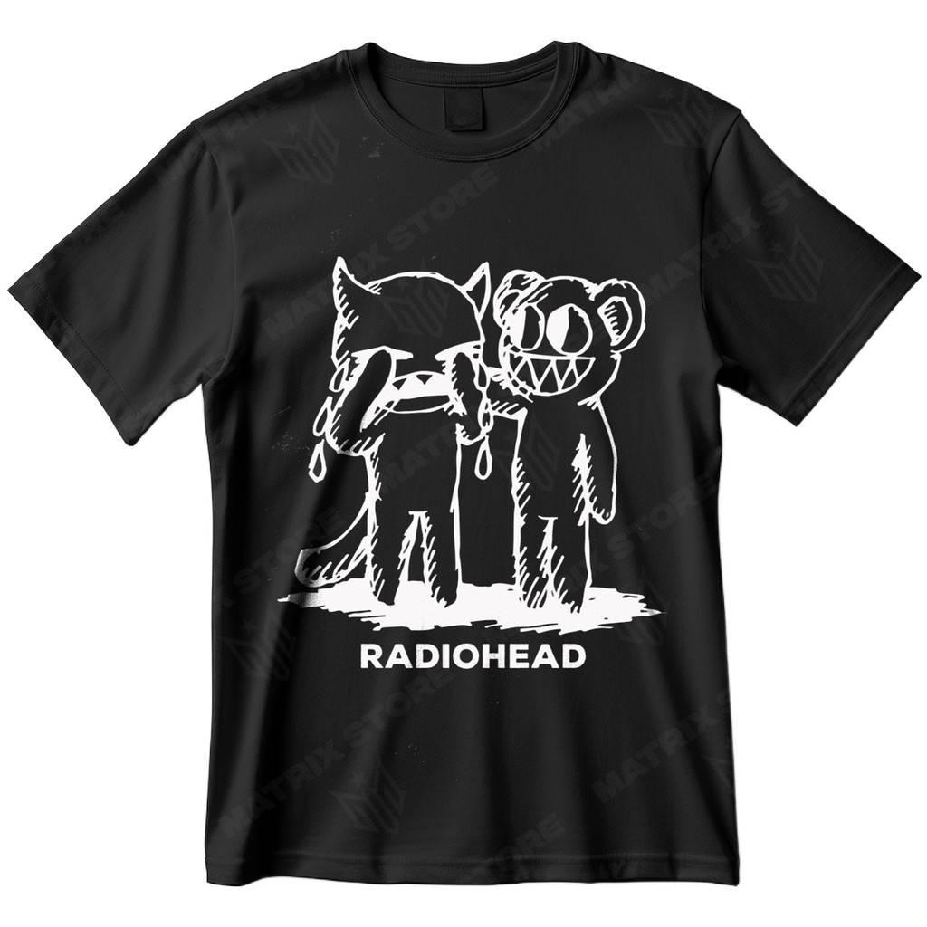 [Camiseta Premium em Algodão Puro]VU Camisa Banda Radiohead Blusa Camiseta de Rock 100% Algodão