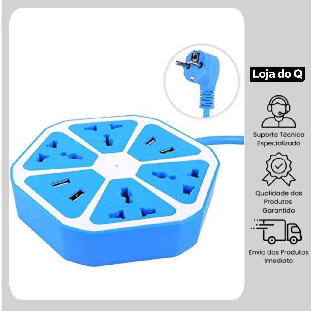 Portátil de quatro furos quatro-USB Hub adaptador de carregador de parede rápido plugue europeu tomada de carregador dom