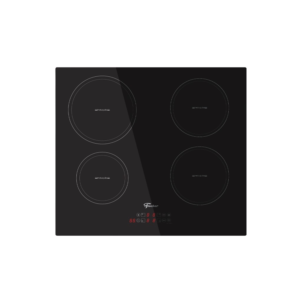 COOKTOP DE INDUçãO FISCHER MESA VITROCERâMICA 4 BOCAS TOUCH SCREEN 220V