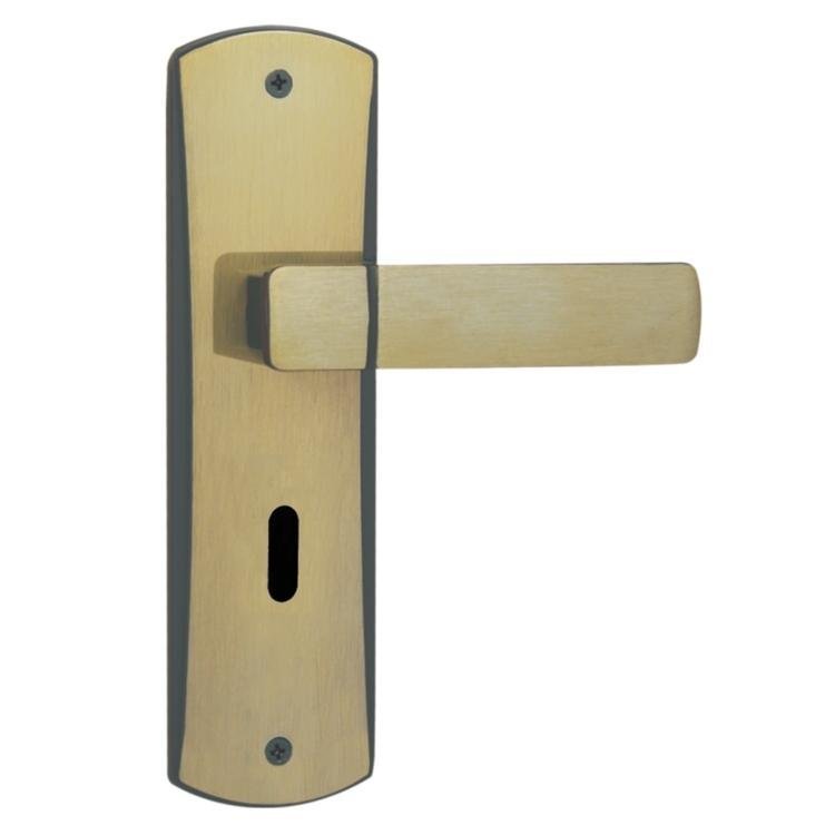 Fechadura para Porta de Quarto Interna com Espelho Capri 40mm MGM Bronze Latonado Interna