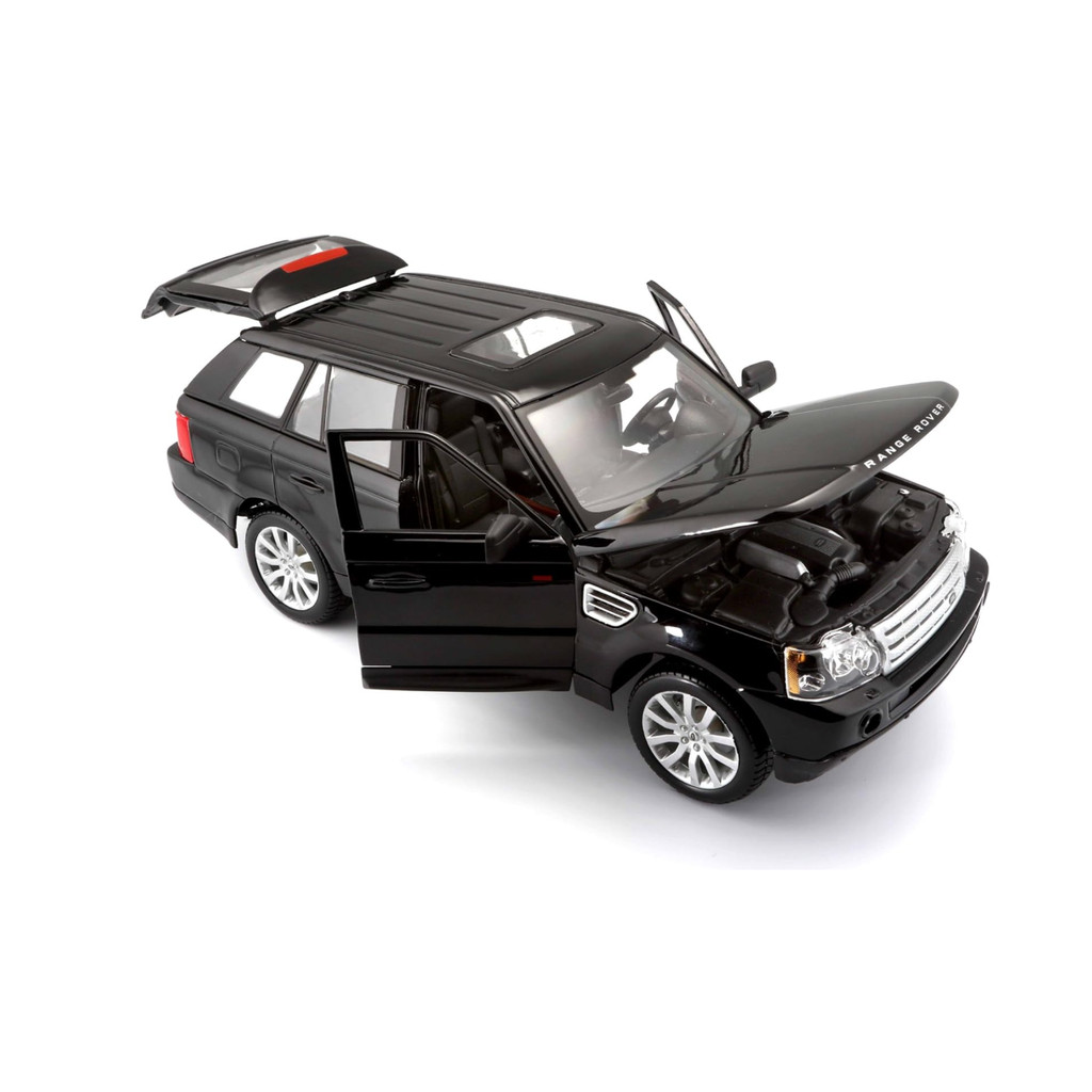 Range Rover Sport Preta Bburago Escala 1:18 – Miniatura Premium de Coleção
