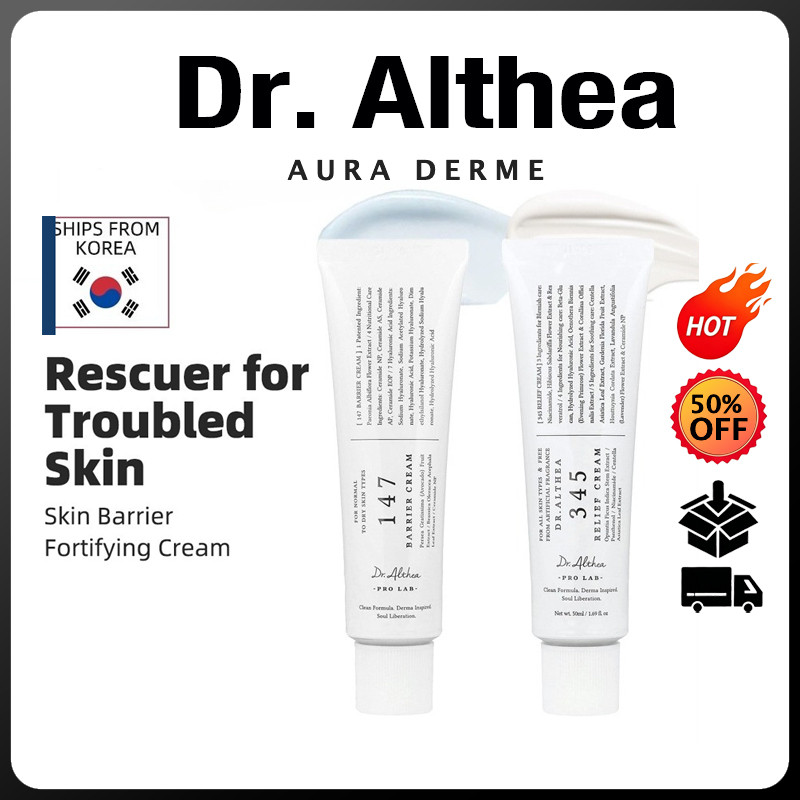 [Dr . Althea] 345 Relief/147 Creme Barreira (50ml) Bálsamo De Limpeza Puro Moagem