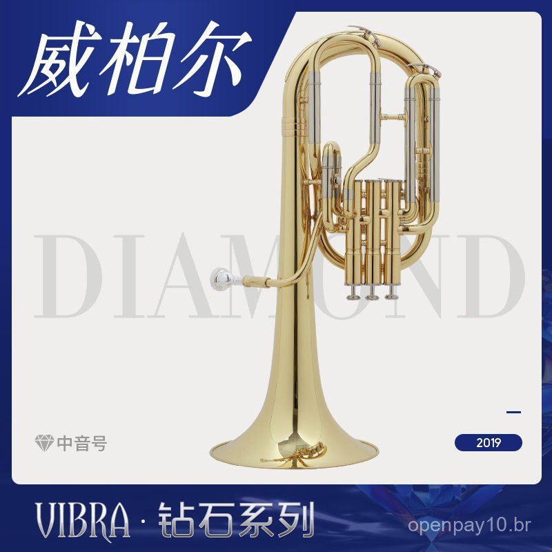 Instrumento Trompa Alto Weiboer, Trompa Alto em Mi Bemol para Banda, Série Diamond de Alta Qualidade para Performance