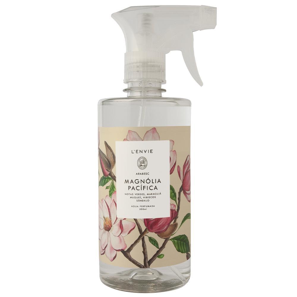 Água Perfumada Lenvie Magnólia Pacífica Arabesc 500ml Ideal para Tecidos e Ambientes
