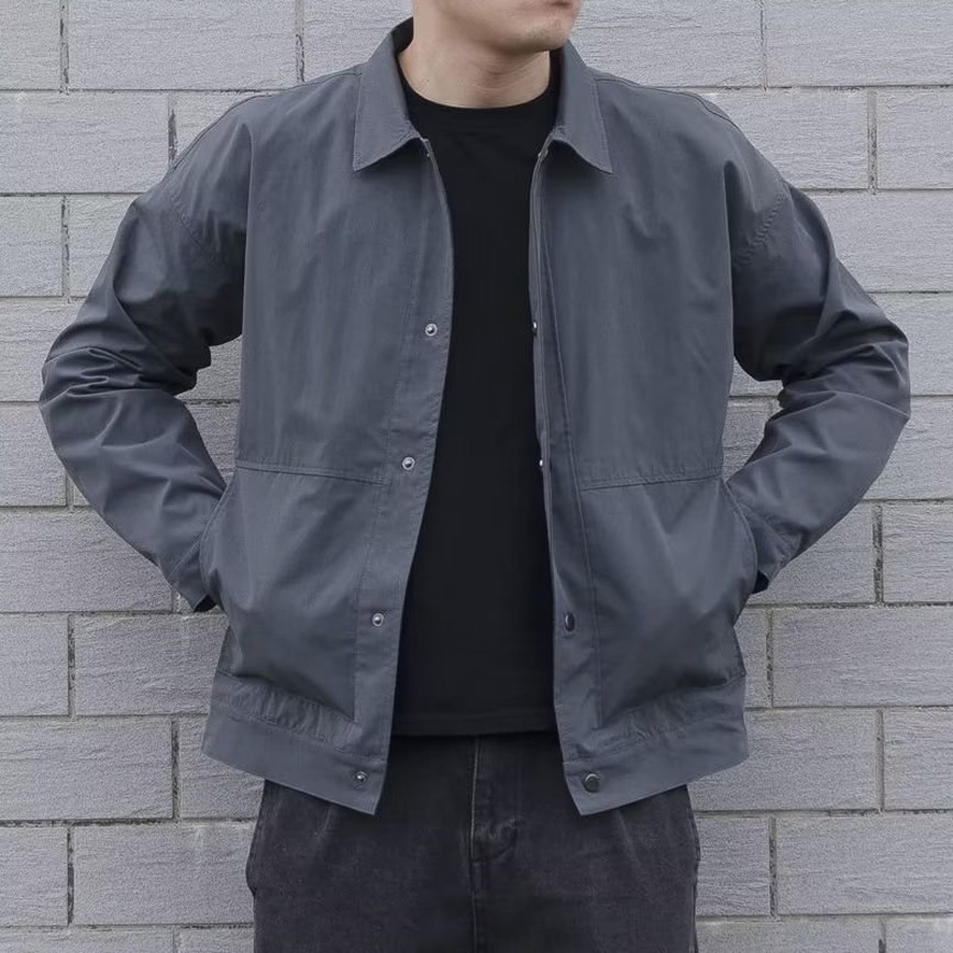 Jaqueta Bomber curta masculina, jaqueta Jeans Slim fit, macacão leve, nicho francês maduro, Jeans combinando
