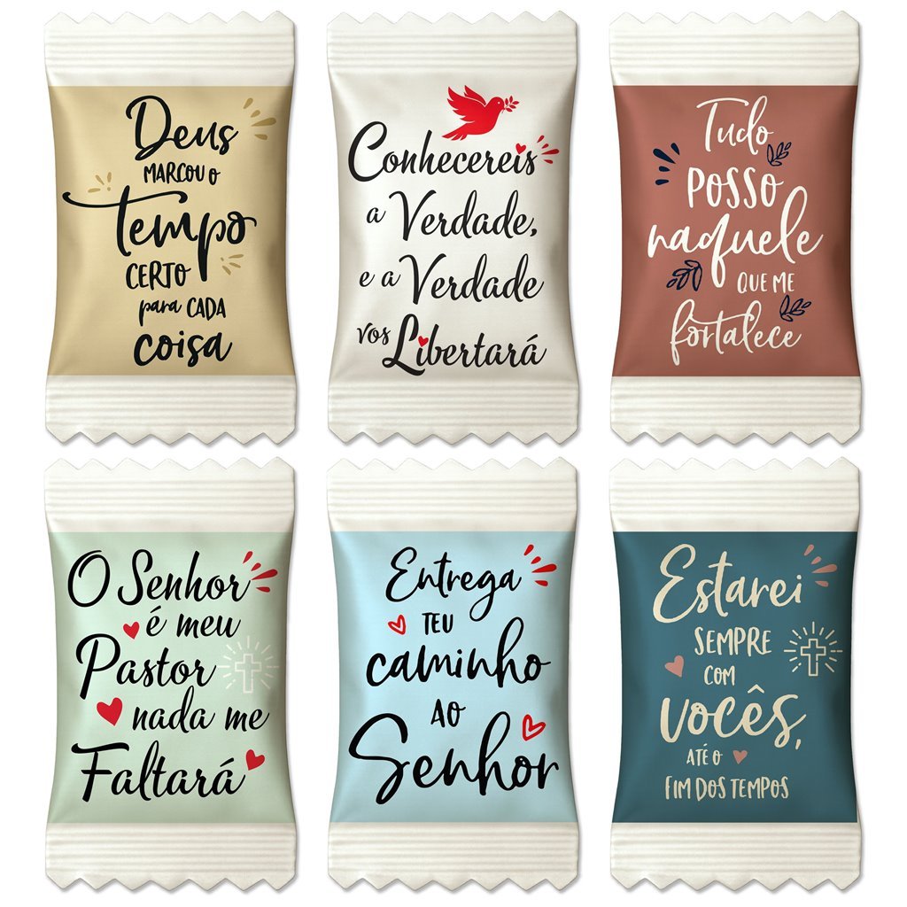 Balas Versículos Bíblicos Frases Religiosas Inspiradoras Igreja (Tradicional Soft Já Personalizadas)