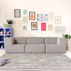 Sofá Modular Na Caixa Boucle 3 Lugares Com 2 Braços Inflow