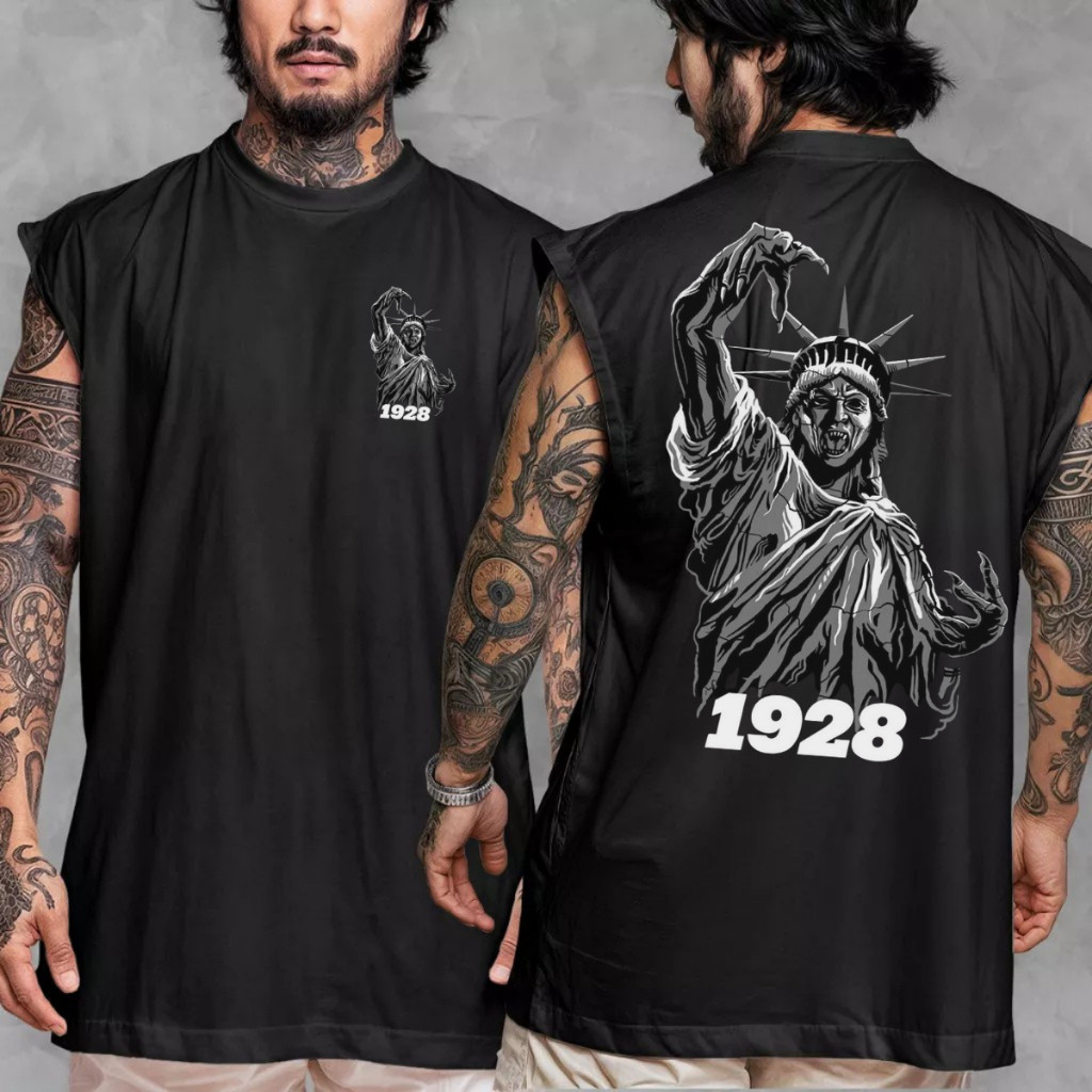 Camiseta Regata Oversized Streetwear Estampada Algodão Premium