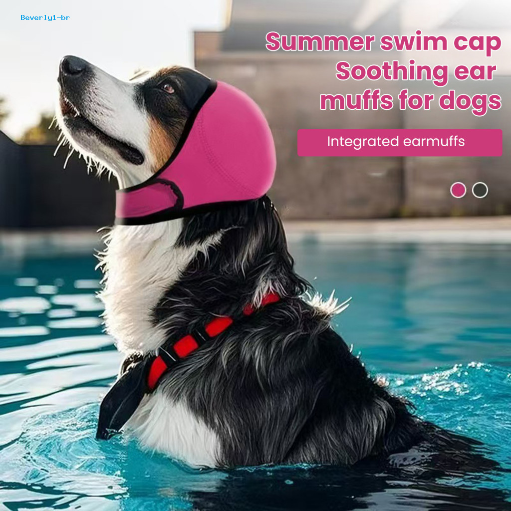 Dog Head Cap Ear Protector Waterproof Cover for Bathing Swimming Grooming Calming Muffs for Anxiety Relief Pet Protectio