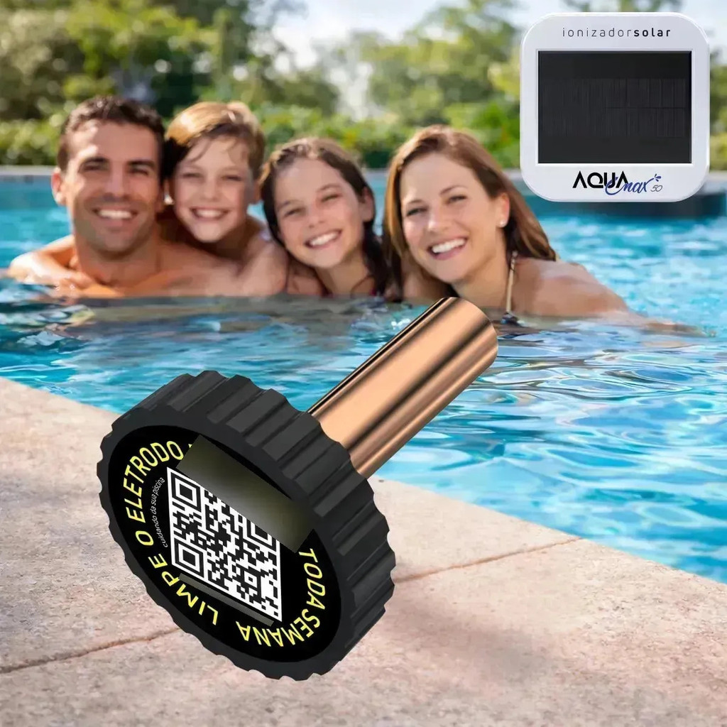 Refil Ionizador Solar AquaMax50 Rosca M5 Eletrodo de Cobre Para Piscina
