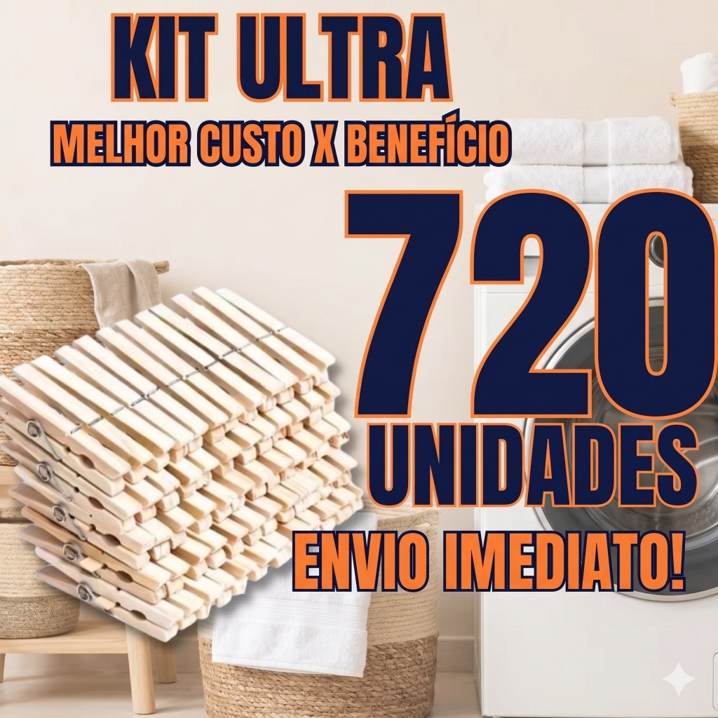 Kit 120 a 720  Prendedor Pregador de roupas de madeira pregador promoção