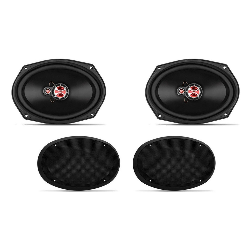 2 Alto Falantes 6x9 Com Telas - Tampão Traseiro Fz 69 T