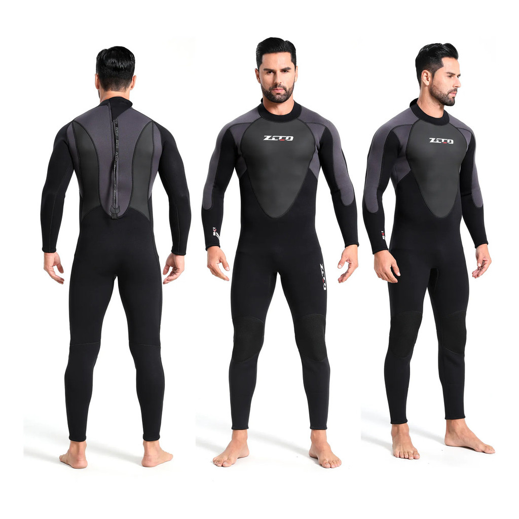 Traje Neoprene 3mm ZCCO Zíper YKK, Costura Reforçada 4 Agulhas, Roupa Térmica Proteção para Mergulho  Esportes Aquáticos