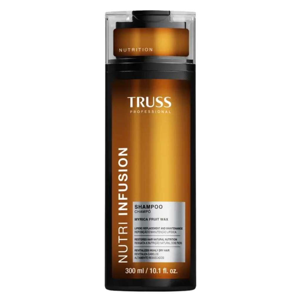 Shampoo truss nutritivo nutri infusion 300ml Trás Nutrição, Para Cabelos Ressecados, Porosos E Com Falta De Brilho