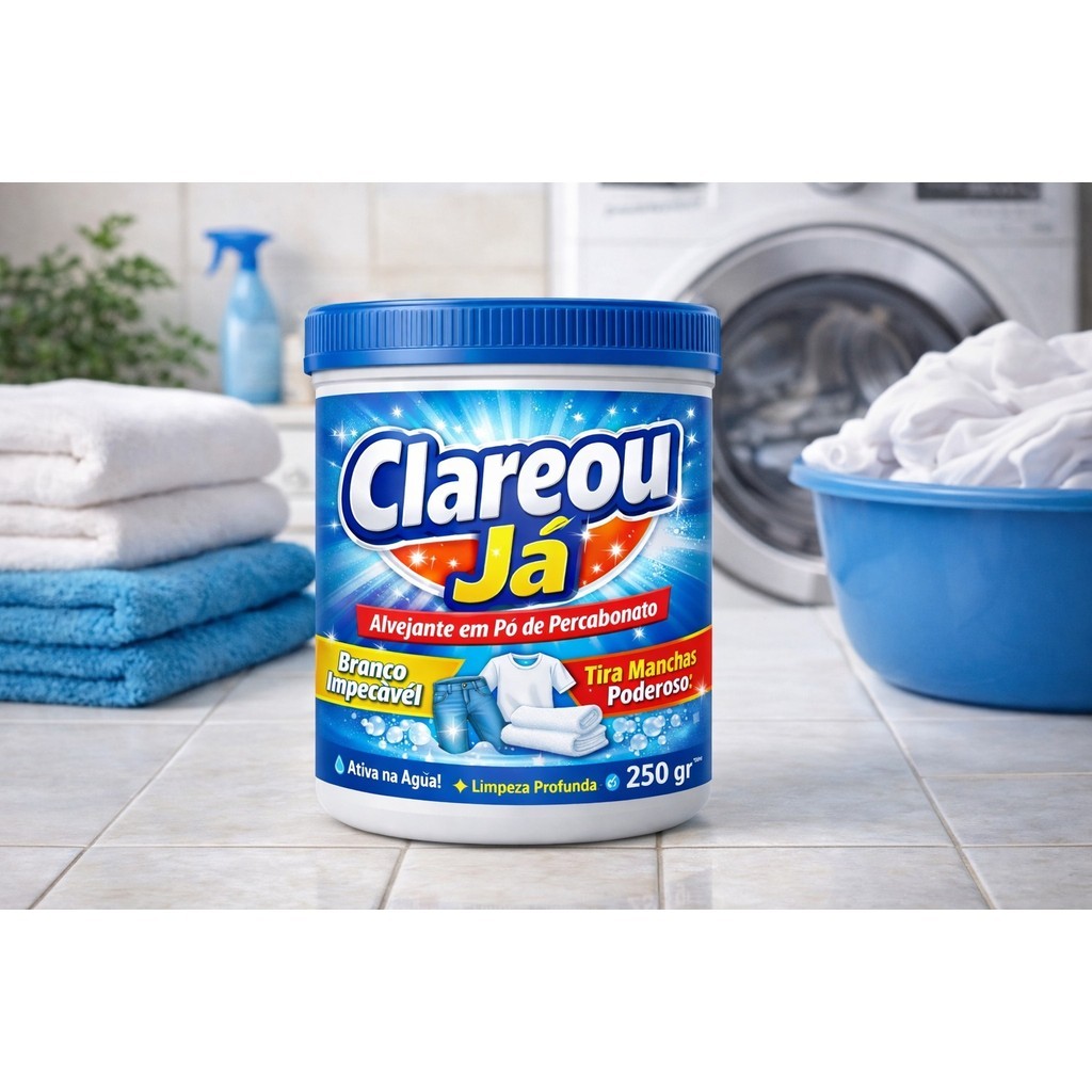 Percarbonato de sódio para limpeza em geral, clareador e tira manchas de roupas - CLAREOU JÁ