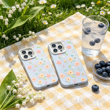 Capinha de pequenas flores cor de macaron Adequado Para iPhone 17 11 12 13 15 14 16 Pro Max XR XS Max Capa TPUchoque