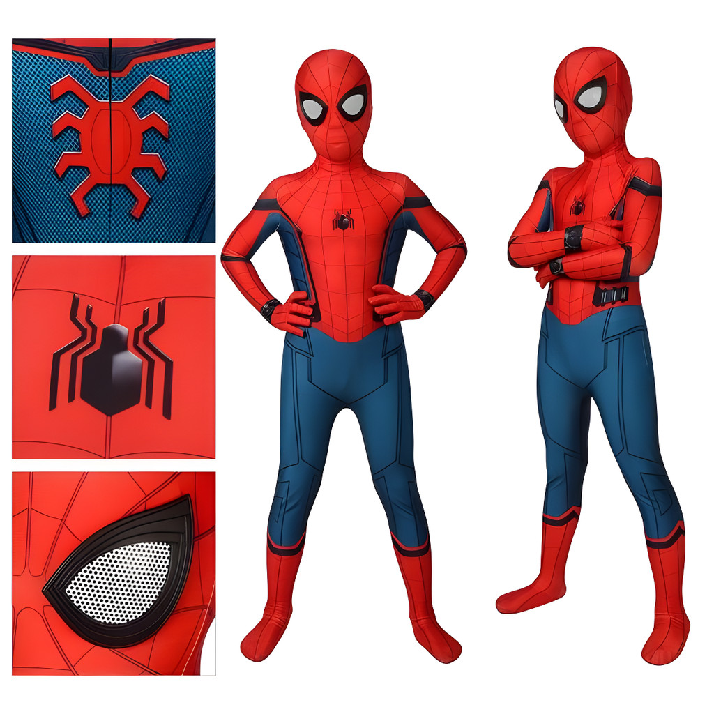 Fantasia Infantil Homem Aranha Volta ao Lar Para Crianças Traje Festas e Aniversários Suit